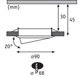 LED Einbauleuchte Base rund Weiß