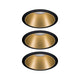 LED Einbauleuchte Cole LED Basis-Set Schwarz, Gold IP44 mit goldenen Lichtpunkten