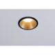 LED Einbauleuchte Cole LED Basis-Set Schwarz, Gold IP44 mit mattem Gold-Innengehäuse und blendfreier Beleuchtung.