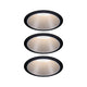 LED Einbauleuchte Cole Basis-Set 8,8cm Schwarz, Silber – moderne und blendfreie Deckenbeleuchtung in elegantem Design.