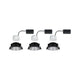 LED Einbauleuchte Cole Basis-Set 8,8cm Schwarz, Silber - moderne Deckenleuchten in Schwarz und Silber.