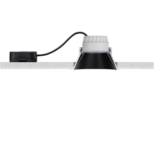 LED Cole recessed light base set 8.8 cm black, silver in black/silver for glare-free lighting.