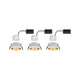 LED Einbauleuchte Cole Basis-Set Rund Weiß, Gold – dreifaches Set mit weißen Einbaugehäusen und goldener Innenfläche, inkl. wechselbarer LED Coins