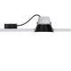LED Einbauleuchte Cole Basis 3er-Set Weiß, Schwarz mit zurückgesetztem Leuchtmittel und mattschwarzer Oberfläche.