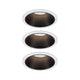 LED Einbauleuchte Cole Basis 3er-Set Weiß, Schwarz – elegante, blendfreie Deckenbeleuchtung.