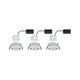 LED Einbauleuchten Cole Basis-Set in Silber für blendfreies, warmweißes Licht.