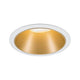 LED Einbauleuchte Cole LED Rund 8,8cm Weiß, Gold in elegantem Design mit goldener Innenfläche.