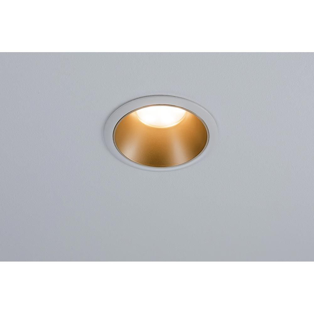 LED recessed light Cole LED Round 8.8cm White, Gold