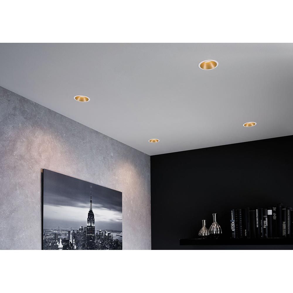 LAMPAGGIO RECESSATO LED Cole LED intorno a 8,8 cm bianco, oro