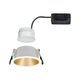 LED Einbauleuchte Cole LED Rund 8,8cm Weiß, Gold mit mattem Goldring und abnehmbaren LED Coin.