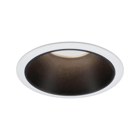 LED Cole recessed light LED round 8.8 cm white, black in elegant design with glare-free lighting.