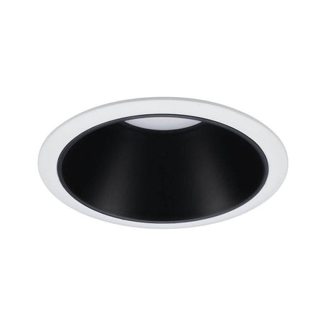LED Cole recessed light LED round 8.8 cm white, black on a matte black background.