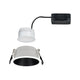 LED Einbauleuchte Cole LED Rund 8,8cm Weiß, Schwarz montiert mit mattem schwarzen Rahmen und austauschbarem LED Coin