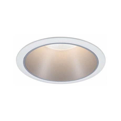 LED Cole recessed light LED Round 8.8 cm White, Silver mounted on the ceiling, glare-free light, elegant surface.
