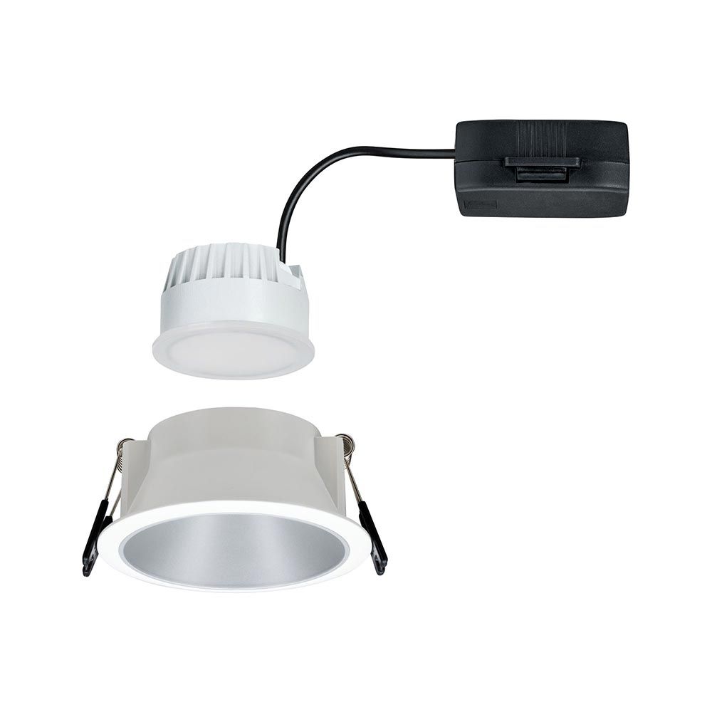 LED Einbauleuchte Cole LED Rund 8,8cm Weiß, Silber  Paulmann   