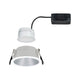 LED Einbauleuchte Cole LED Rund 8,8cm Weiß, Silber mit abnehmbarem LED Coin und elegantem Design.