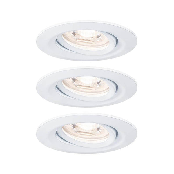 LED Recessed light Nova Mini Plus basic set 66mm 15° dimmable – swiveling white recessed lights for flexible lighting.