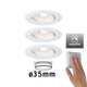 LED Einbauleuchte Nova Mini Plus Basis-Set 66mm 15° Dimmbar mit EasyDim-Funktion und 35mm Coins.