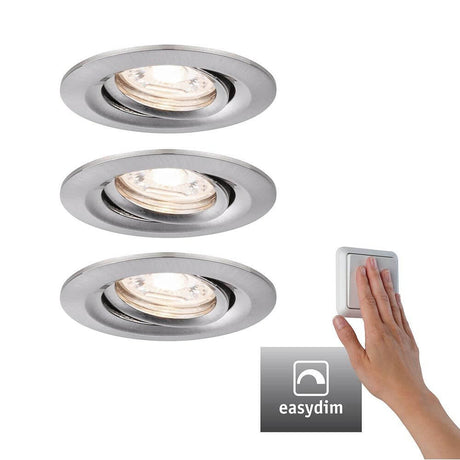 LED Luminaire encastrable Nova Mini Plus LED kit de base rond 66 mm 15° avec fonction EasyDim et lumière à intensité variable.
