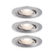 LED Einbauleuchte Nova Mini Plus LED Basis-Set Rund 66mm 15° in brushed iron color, ideal for spotlighting and accent lighting.
