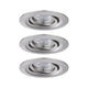 LED Einbauleuchte Nova Mini Plus LED Basis-Set Rund 66mm 15° in Eisen gebürstet, schwenkbare Einbauleuchten.