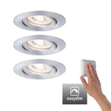 LED Einbauleuchte Nova Mini Plus LED Basis-Set Rund 66mm 15° Alu  Paulmann   