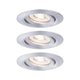 LED Einbauleuchte Nova Mini Plus, dreiteiliges Alu-Set mit schwenkbaren Leuchten für optimale Ausleuchtung.