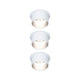 LED Einbauleuchte Gil Basis-Set Rund mit Stufen-Dimmer in Weiß matt, 3er-Set mit dekorativen Lichthighlights.