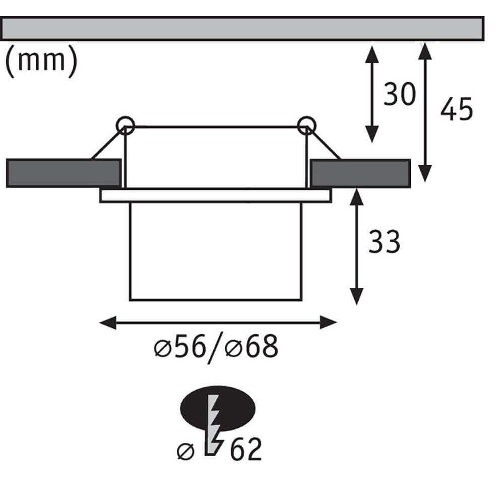 LED Einbauleuchte Gil Schwarz, Weiß IP44