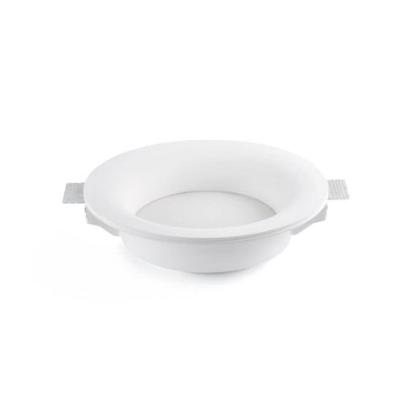 LED Einbauleuchte NORD 18W 3000K Weiß in Weiß, modisches, flaches Design für optimale Beleuchtung.