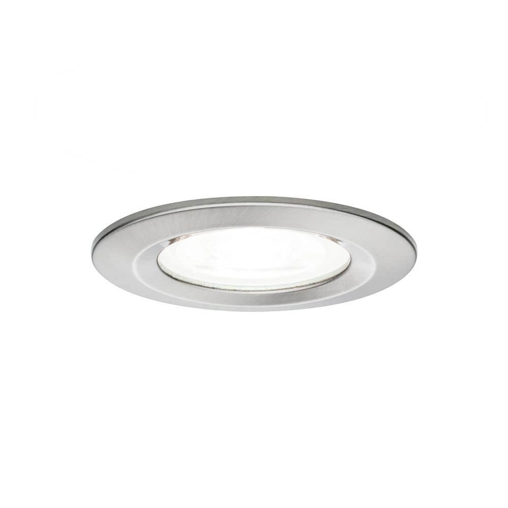 LED Einbauleuchte Nova Basis-Set starr Rund Ø 7,8cm Alu-Gebürstet in modernem Design für effiziente Beleuchtung.