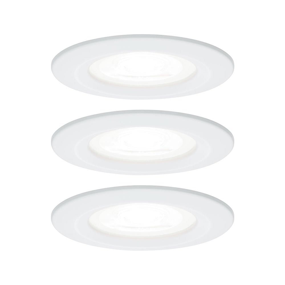 LED Einbauleuchte Nova Basis-Set Starr Rund Ø 7,8cm Weiß-Matt  Paulmann   