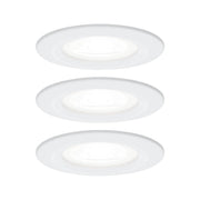 LED Einbauleuchte Nova Basis-Set Starr Rund Ø 7,8cm Weiß-Matt, 3er-Set LED Einbaustrahler
