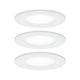 Set aus drei runden weißen LED Einbauleuchten Nova Ø 7,8cm, energieeffizient und puristisches Design.