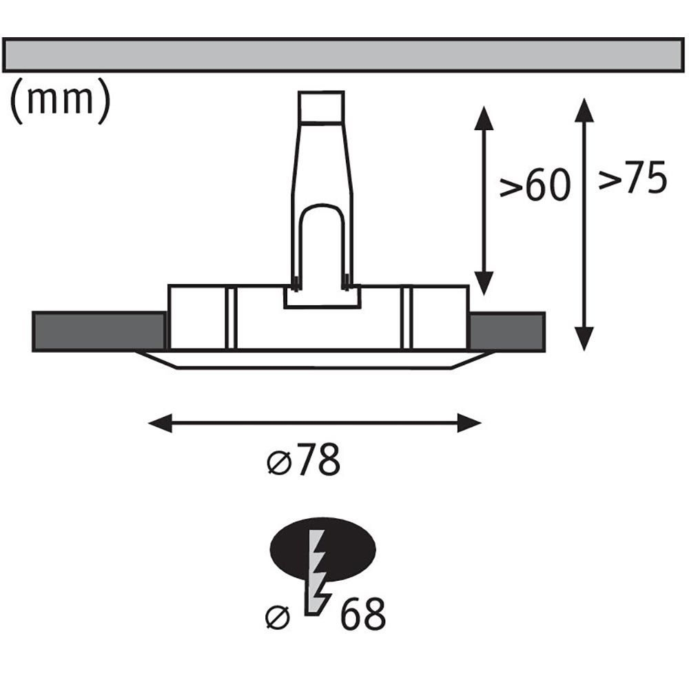 LED Einbauleuchte Nova Basis-Set Starr Rund Ø 7,8cm Weiß-Matt  Paulmann   