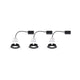 3er Set LED Einbauleuchten Nova in Schwarz, Ø 7,8cm, energieeffizient mit puristischem Design.