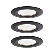 LED Kit de base de 3 spots encastrables Nova rond Ø 7,8 cm noir – design moderne et haute efficacité énergétique.