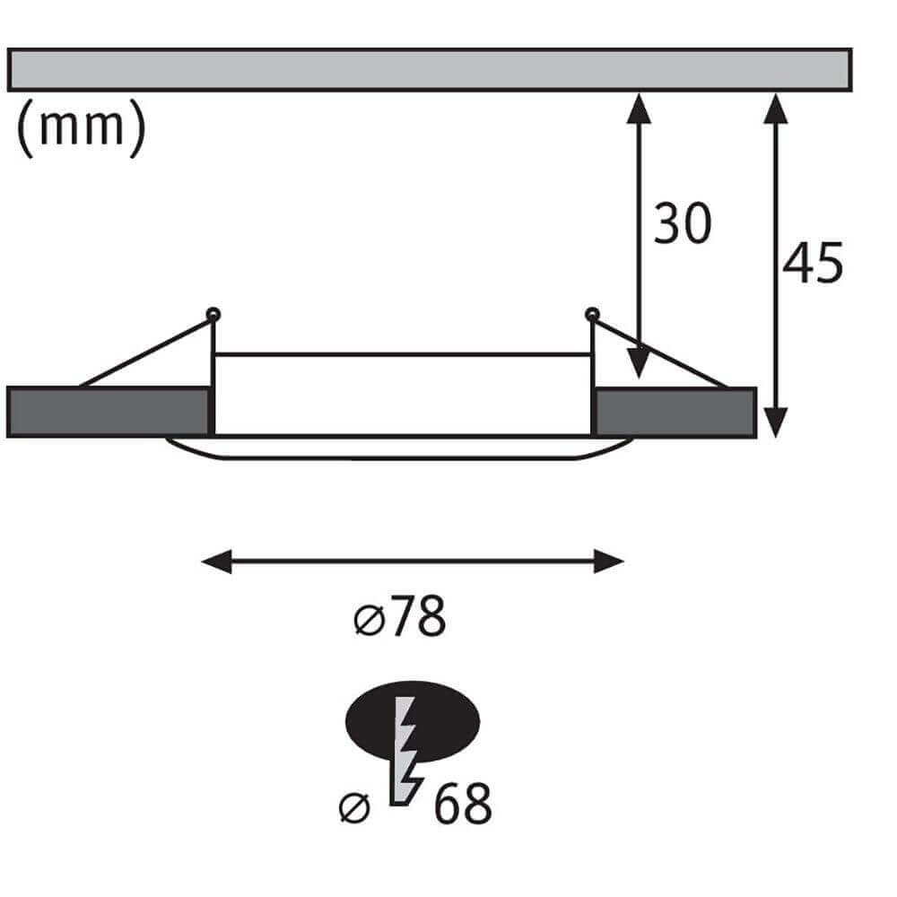 LED recessed lamp Nova 3 Series basic set around Ø 7.8cm with step dimmer
