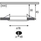 LED recessed lamp Nova 3 Series basic set around Ø 7.8cm with step dimmer