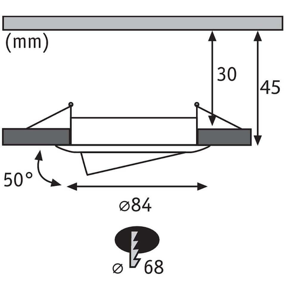 LED Einbauleuchte Nova LED Schwarz-Matt