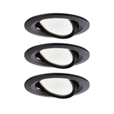 LED Einbauleuchte Nova LED Schwarz mit 3 Stufen-Dimmer  Paulmann   