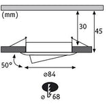 LED Einbauleuchte Nova LED Schwarz mit 3 Stufen-Dimmer  Paulmann   