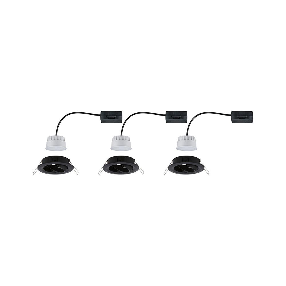 LED Einbauleuchte Nova LED Schwarz mit 3 Stufen-Dimmer  Paulmann   