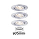 LED Einbauleuchte Nova Mini Basis-Set schwenkbar, 3 schwenkbare Leuchten mit Ø35mm.
