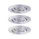 LED Einbauleuchte Nova Mini Basis-Set schwenkbar – Set aus 3 schwenkbaren Einbauleuchten in Alu gedreht