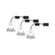 LED Einbauleuchte Nova Mini Basis-Set schwenkbar, 3 schwenkbare Leuchten, Aluminium, flach, warmweiß 2700K.