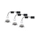LED Einbauleuchte Nova Mini Basis-Set schwenkbar Rund 66mm im Set aus 3 Einbauleuchten mit flexiblen Kabeln.