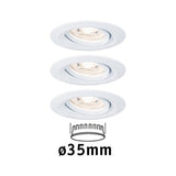 LED Einbauleuchte Nova Mini Basis-Set schwenkbar Rund 66mm Weiß  Paulmann   