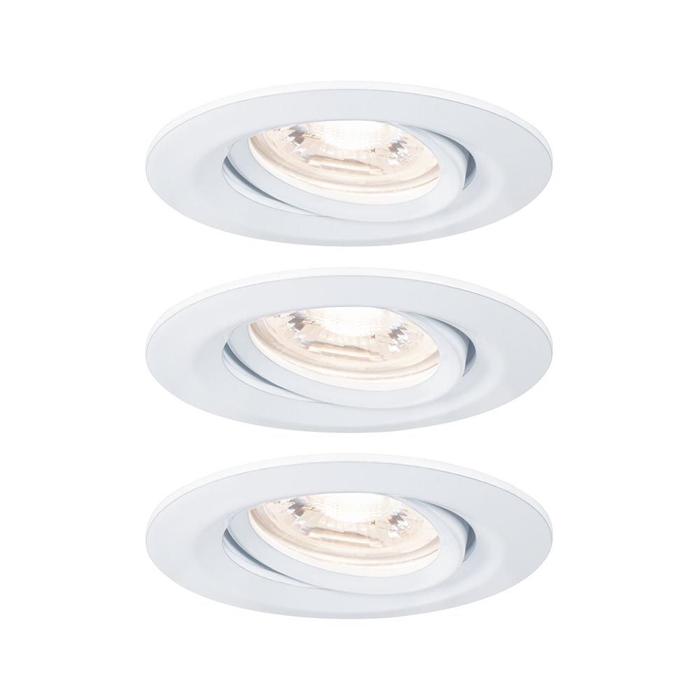 LED Einbauleuchte Nova Mini Basis-Set schwenkbar Rund 66mm Weiß  Paulmann   