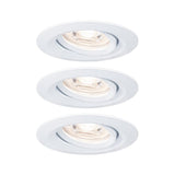 LED Einbauleuchte Nova Mini Basis-Set schwenkbar Rund 66mm Weiß  Paulmann   